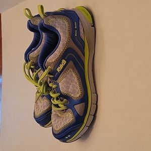 Ryka Avert N-Gage Athletic Shoes 6 Gray, Blue, Neon Green